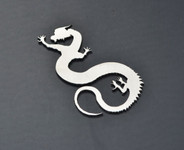 Dragon v4 Stainless Metal Car Truck Motorcycle Badge Emblem (select size)