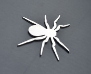 Tarantula spider arachnid Stainless Metal Car Truck Motorcycle Badge Emblem (select size)