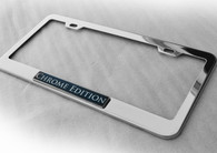 Chrome Edition Chrome Stainless Steel License Plate Frame Holder Surround with Mounting Screws & Caps