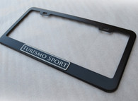 Turismo Sport Custom Black License Plate Frame Holder Surround with Mounting Screws & Caps