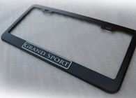 Grand Sport Custom Black License Plate Frame Holder Surround with Mounting Screws & Caps