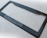 Chrome Edition Custom Real Carbon License Plate Frame Holder Surround with Mounting Screws & Caps
