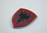 Albania Albanian Metal Crest Badge Emblem 1.5" tall Premium Show Quality
