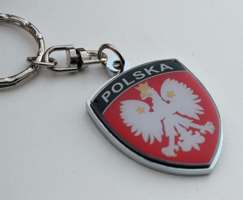 Polska Poland Polish Metal Keychain 1.7" Tall Premium Show Quality
