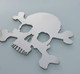 Skull and Crossbones bones Badge Emblem Metal Car Truck Motorcycle