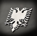 Albania Albanian Eagle Metal Emblem Decal Ornament Crest Blasted Badge Emblem Metal Car Truck Motorcycle