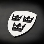 Sweden Swedish Crown Metal Emblem Decal Ornament Crest Blasted Badge Emblem Metal Car Truck Motorcycle