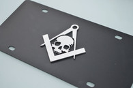 Mason Masonic Skull Square & Compass License Plate Décor Decorative