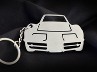 Custom Stainless Steel Keychain for Classic Chevy Corvette Enthusiasts v2