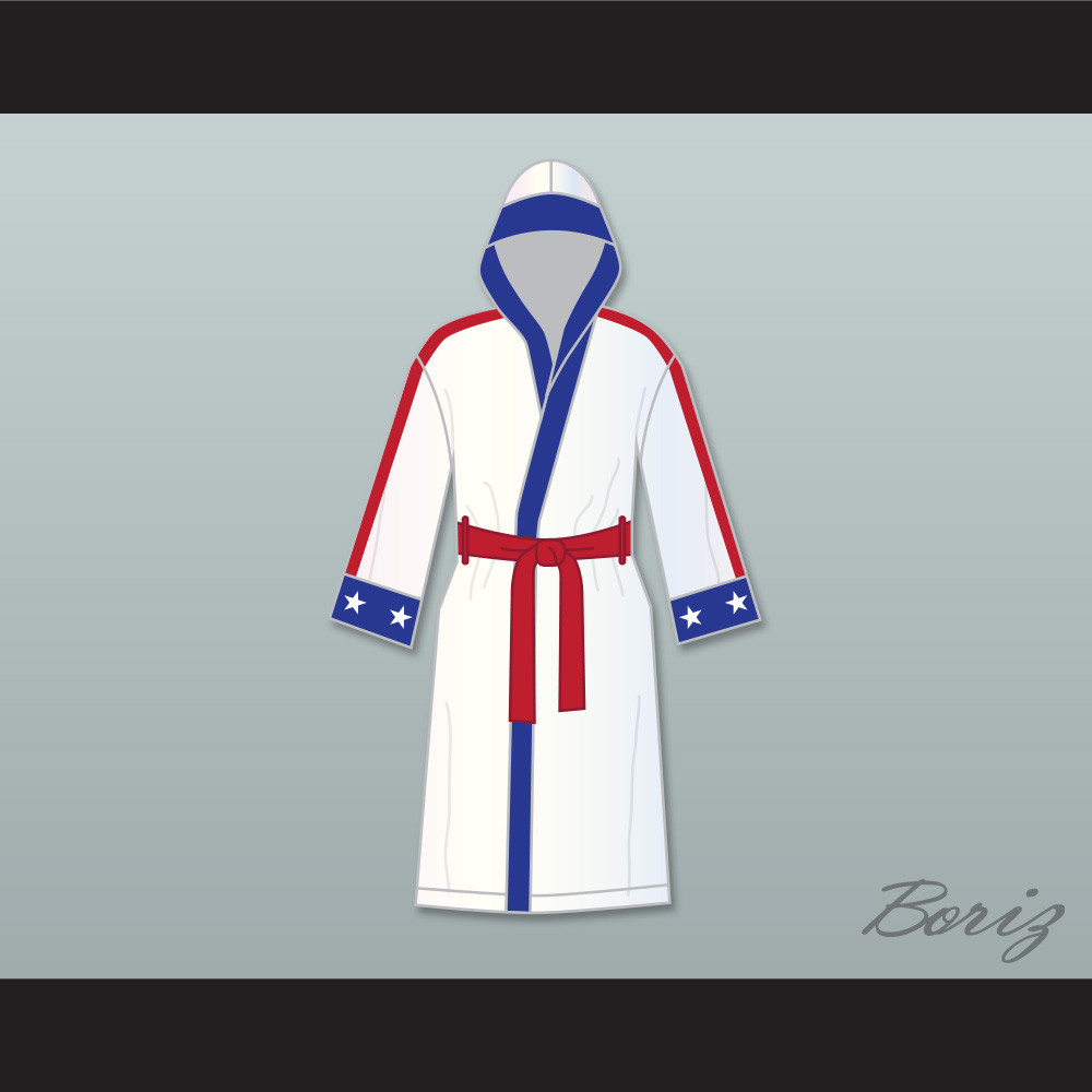 Download Adonis 'Creed' Johnson White Satin Full Boxing Robe with ...