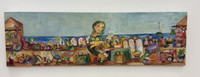 Sandra Dooley,                                                                      "La feria,"  2005. Acrylic on canvas.                                            12" x 39”          #5209