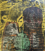 Fuster (José Rodríguez Fuster) #88. Untitled, 1985. Monotype print. 17.5 x 13.5 inches.