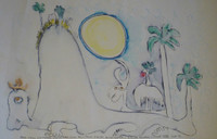Untitled by Jose Fuster #3495. 1992. Watercolor on paper. 14" x 22.25".