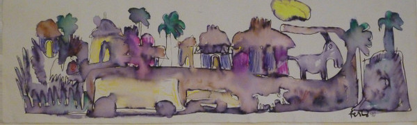 Untitled by Jose Fuster, #559. 1990. 6.75" x 22.25".