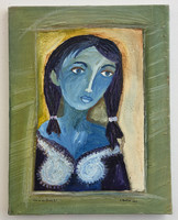 Sandra Dooley,  "En la Ventana II," 2010. Oil on canvas, 18" x 14"   #5205