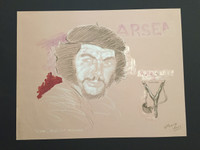 William Perez  #4036. From Arsenal series: "Che, Absolute arsenal," 2005. Pencil and oil pastel on paper. 25 x 19.5 inches.