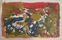 Boffil (Noel Guzman Boffil)  "La tormenta," 2008. Oil on canvas.                                             7.5” x 11”                                                                                  #6359 (SL)