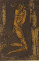 Choco (Eduardo Roca Salazar) #3448. "Eva," 2003. Collagraph print, artist proof. 15 x 11 inches.