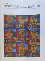 Raúl Martínez  (cover) Revolución y Cultura, number 7.    "9 Repeticiones de Fidel y microfonos," 1966. Cuban arts and culture magazine, founded in 1961. 