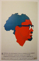 Rostgaard (Alfrédo Gonzalez Rostgaard) (OSPAAAL) "Day of solidarity with the Congo,"  1972. offset 