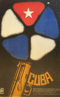 Enrique Martínez (OSPAAAL) "day of solidarity with  the Cuban revolution," N.D. Offset. 22 x 13.5 inches