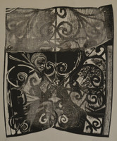 Nelson Dominguez #515. Untitled, ND. Linoleum print. 21.5" x 18"