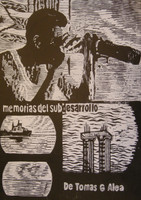 Abel Barroso #5117. "Memorias del Subdesarrollo," 2009. Woodcut print, artist proof. 27.5 x 19.75 inches.