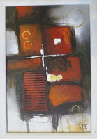 Jotaf #6678. Untitled, N.D. Acrylic on canvas, framed.19.5 x 13 inches. SOLD!