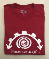 Cotton signature tee from GTG gallery in red #423F. Size XL (think L)