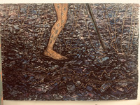 Leandro Soto:  La conciencia como testigo de la civilización. Watercolor on Paper. 64 x 45 inches. 2000