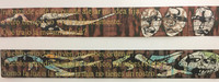 Ibrahim Miranda, Untitled, N.D. Mixed media on map paper ( each $2500)9.5" x 77.5"