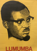 OSPAAAL (Rafael Enríquez), "Lumumba 20 aniversario," 1980. Offset poster, 28.5" × 15.5".