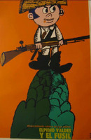 ICAIC (Eduardo Muñoz Bachs), "Elpidio Valdés y El Fusil," 1980. Silkscreen poster, 30" × 20"
