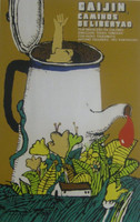 ICAIC (Eduardo Muñoz Bachs), "Gaijin, Caminos de Libertad," 1981. Silkscreen poster, 30" × 20"