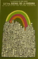 ICAIC (Eduardo Muñoz Bachs), "La 1ra Bienal de La Habana," 1984. Silkscreen poster, 30" × 20"