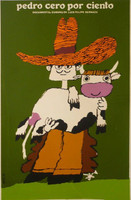 ICAIC (Eduardo Muñoz Bachs), "Pedro Cero Por Ciento," 1982. Silkscreen poster, 30" × 20"