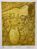 Càceres (Rafael Angel Càceres Valladares) #3960    "Mi Sueno, 2005, Etching Print 4/5.  13.25  X 10 Inches