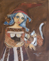 Sandra Dooley #5139     "Brujas," 2009. Mixed Media On Canvas    20.5 X 16.5 Inches.