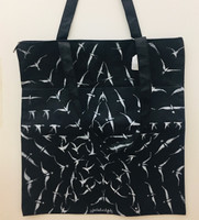 Villalvilla (Camilo Diaz de Villalvilla) Tote Bag, Acrylic On Black Fabric With Zipper Closure, 16" Height, 15" Width, 1/4" Depth  