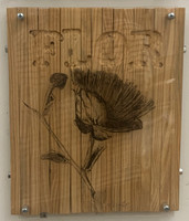 William Perez,        "Flor," N.D. Mixed media: wood and plexiglass. 12.5“ x 10.5”                                                                        #6754C