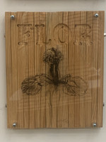 William Perez,                                                                      " Flor," N.D. Mixed media: wood and plexiglass.      12.5“ x 10.5”                                                                       #6754D