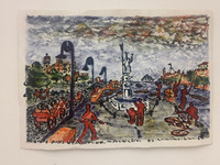 Tony Estupinan, "Fuente dios...Malecón," N.D. Oil on canvas. 14” x 20” #3624