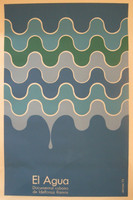 Dimas, "El Agua," 1972. Silk screen, 30" x 20" 