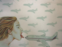 Antonia Kiera, Arrivals and Departures, 2003. water color on paper, 22" x 30" #5810A