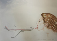 Antonia Kiera, Arrivals and Departures, 2003. water color on paper, 22" x 30" 5810C