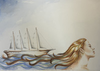 Antonia Kiera, Untitled, 2003. watercolor on paper, 22" x 30" 5810D