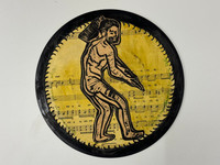 Brito (Yamilys Brito Jorge),                                                        From the series: "Dimelo cantando," 2003. Wood cut print on vinyl disc.            7" diameter                    #3320C