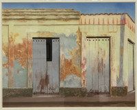 Elena Borstein,    "Cuban facade II," 2000. Pastel on paper.                    24” x  34”