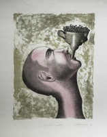 Aliosky Garcia Sosa, Untitled,  2005.Serigraph, edition 6/10.  21" x 17.5". #5164F