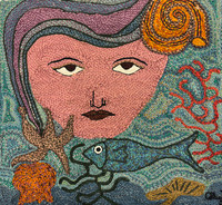 Alberto Medina, Untitled, 2020.. Woven tapestry. 22” x 24” #5330     
